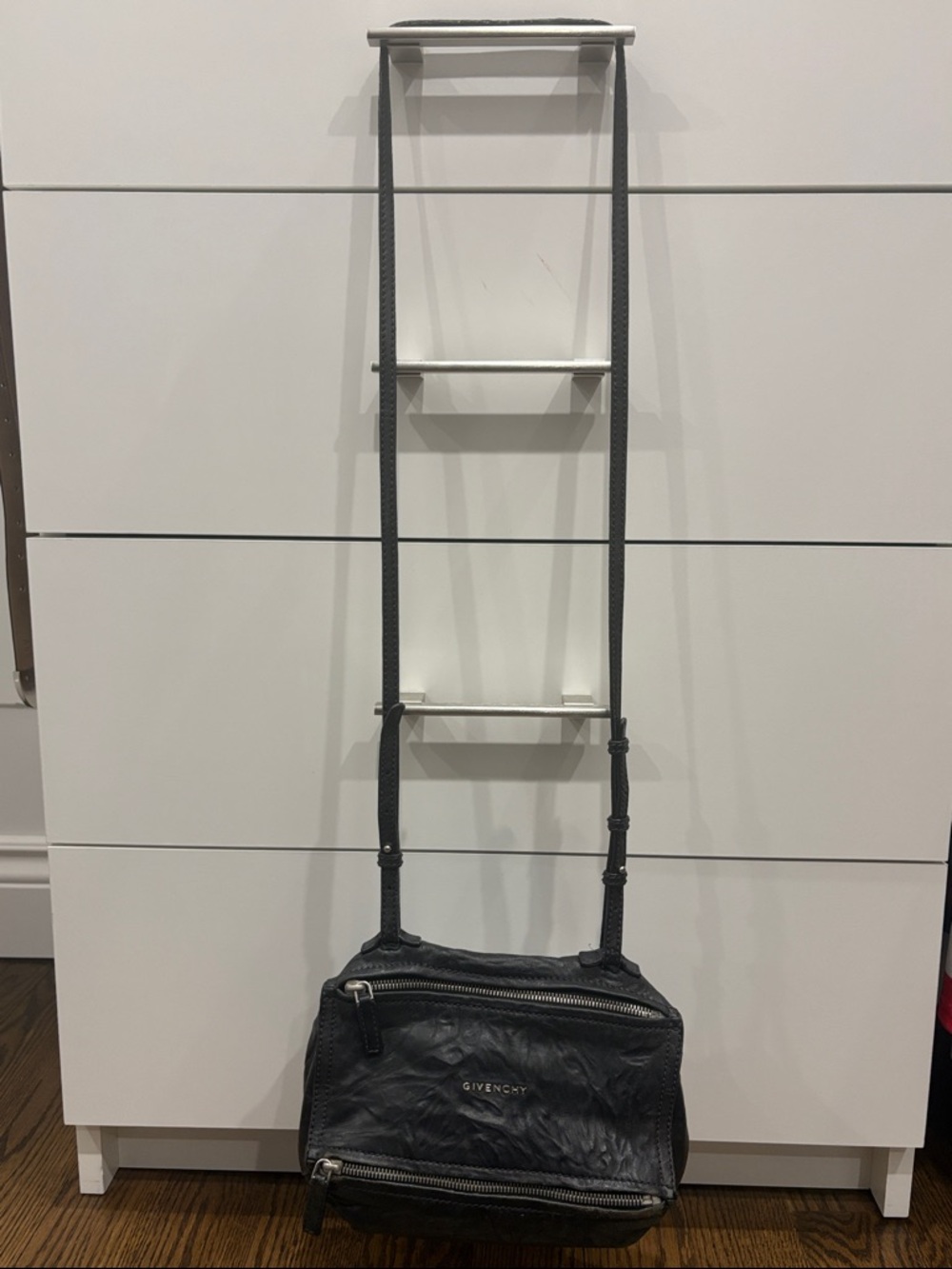 Givenchy Black Leather Mini Pandora Shoulder Bag (AUTHENTIC)